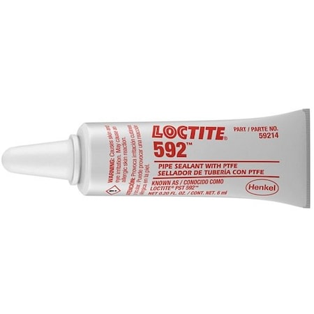 Henkel Thread Sealant; High Temperature; Tube; 6 Ml; Paste; Pipe Thread and Fitting 592 SLOW CURE 6ML IDH 88567